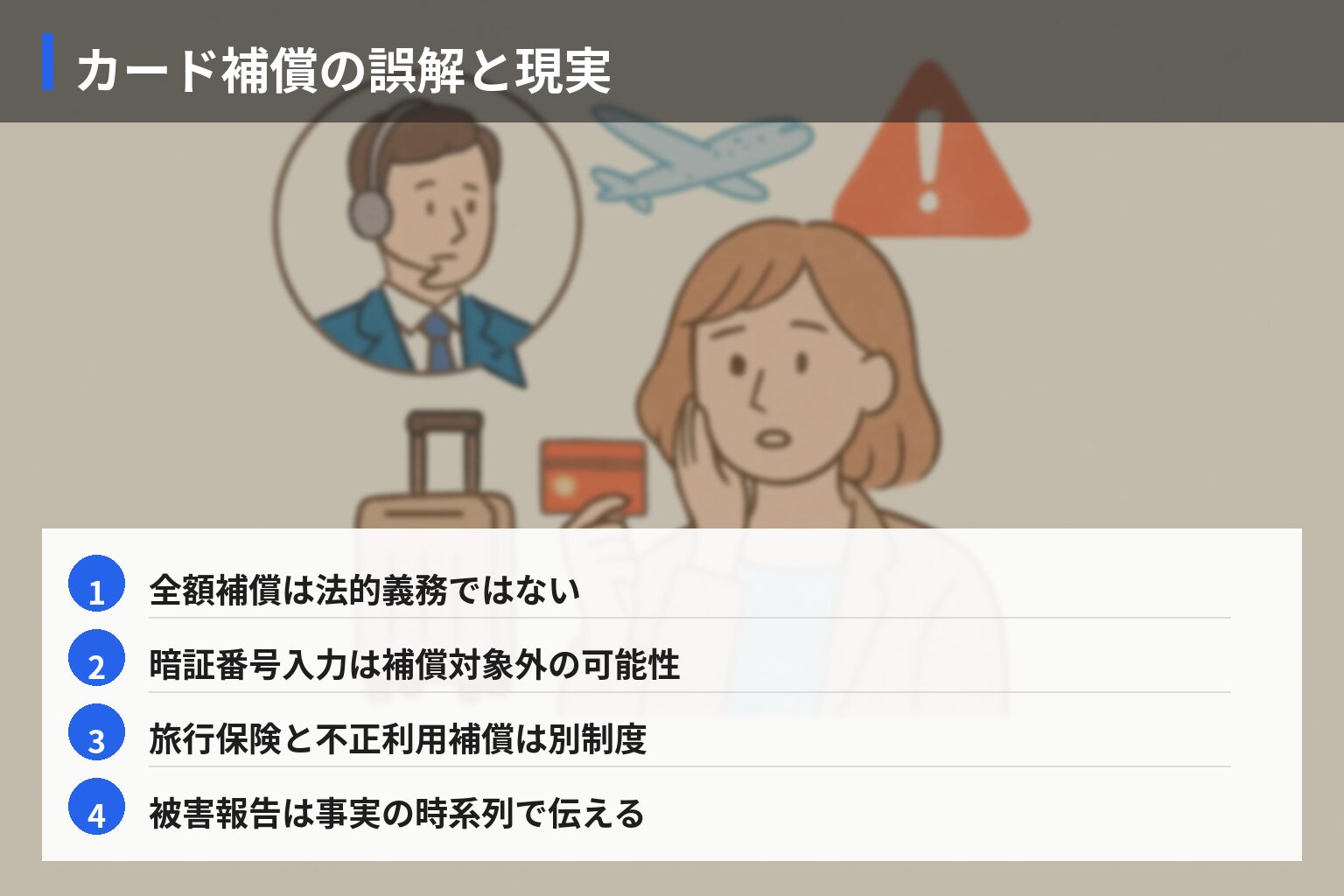業界の常識 vs 一般人の誤解：カードトラブル対応のリアルの図解・説明イラスト