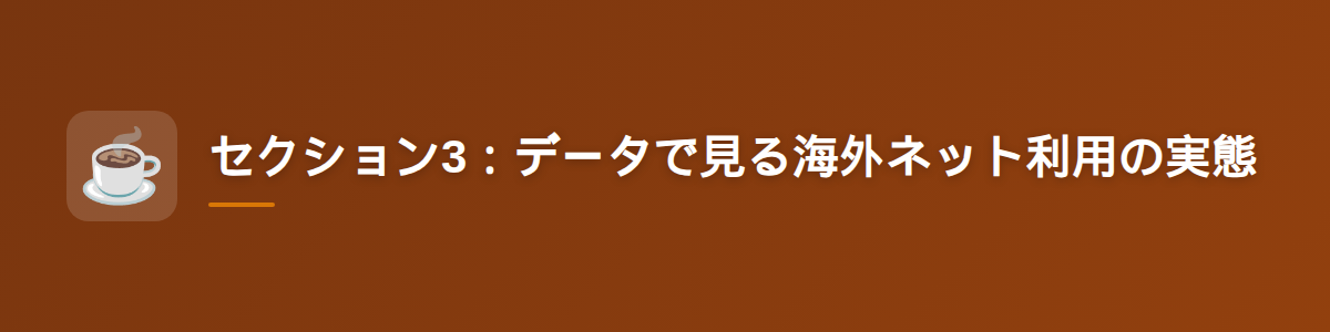 セクション3:データで見る海外ネット利用の実態