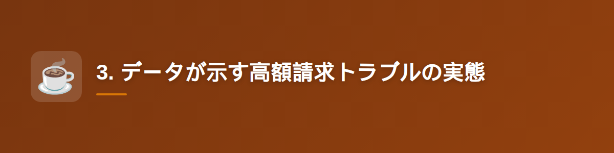 3. データが示す高額請求トラブルの実態
